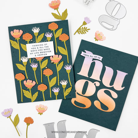 Concord & 9th Floral Embrace Stamp Set (3 x 4) & Die Bundle