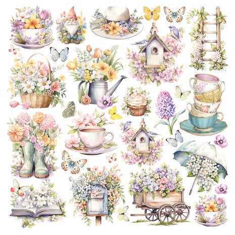 Ciao Bella Flower Shop 6x6 Inch Vellum Fussy Cut (6pcs) (CBVQ016)