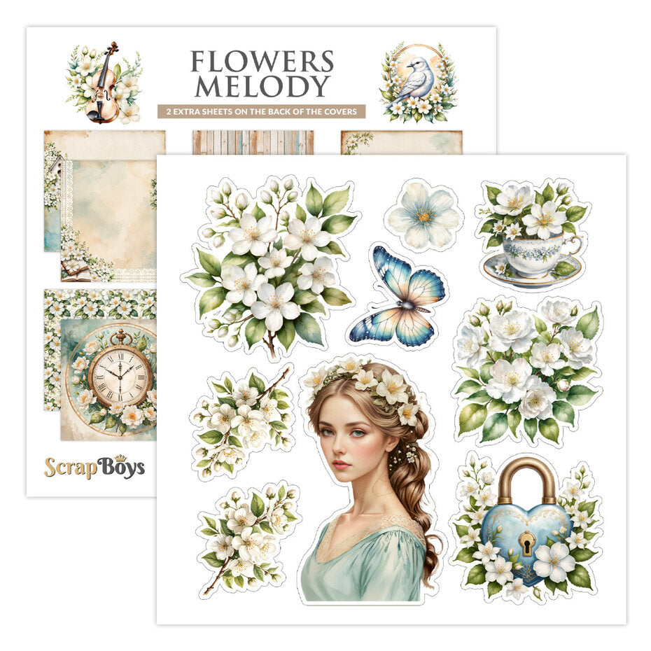 ScrapBoys Flowers Melody 6x6 Inch Paper Pad (SB-FLME-09)