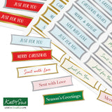 Katy Sue Designs Foiled Christmas Banners – Festive Colours (96 sentiments)