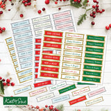 Katy Sue Designs Foiled Christmas Banners – Festive Colours (96 sentiments)