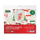 Katy Sue Designs Foiled Christmas Banners – Festive Colours (96 sentiments)
