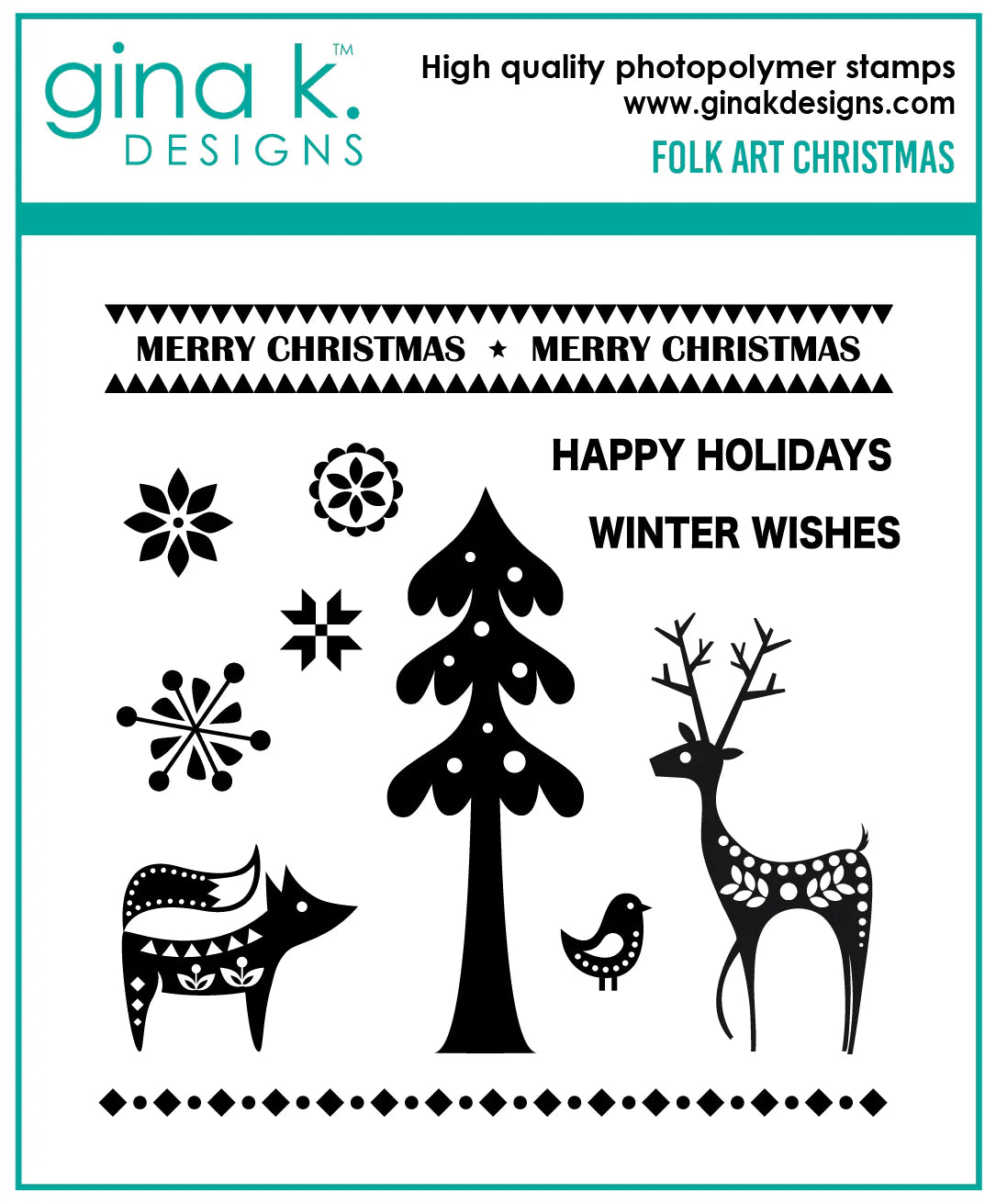 Gina K Designs Bundle- Folk Art Christmas