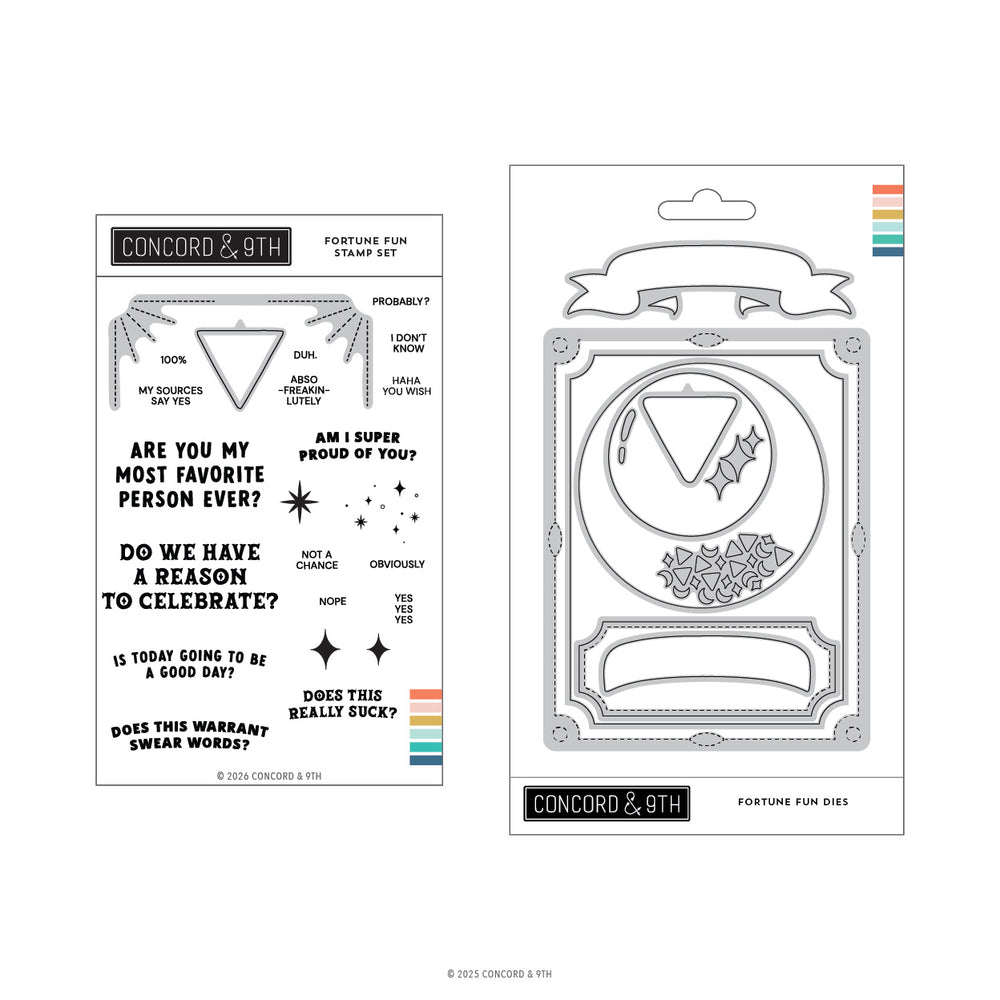 Concord & 9th Fortune Fun Stamp Set (4 x 6) & Die Bundle