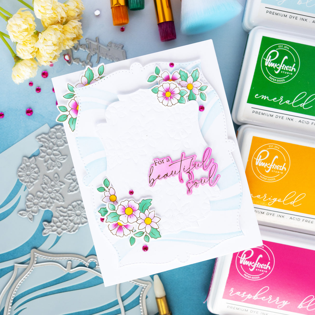 Pinkfresh Studio Fragrance Notes Stamp, Die & Stencil Bundle