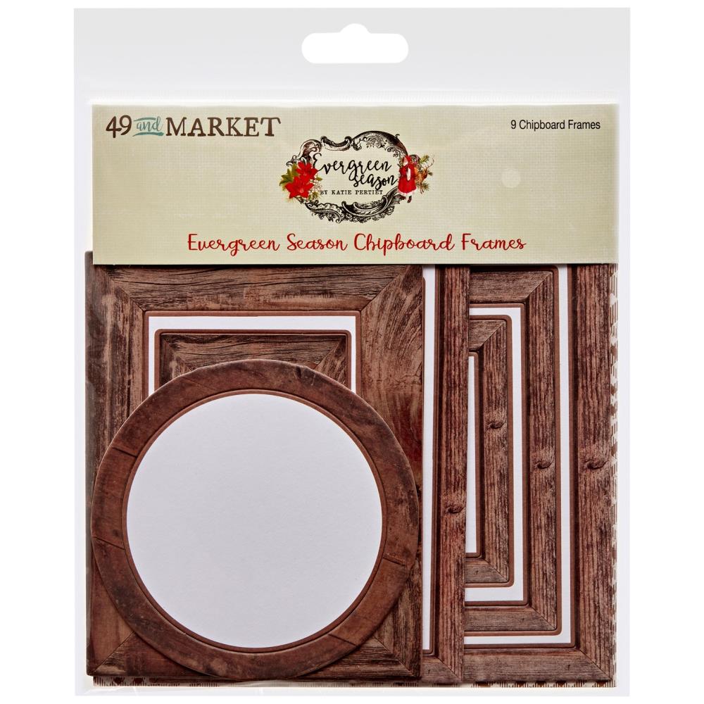 49 And Market Chipboard Set Frames, Evergreen Season