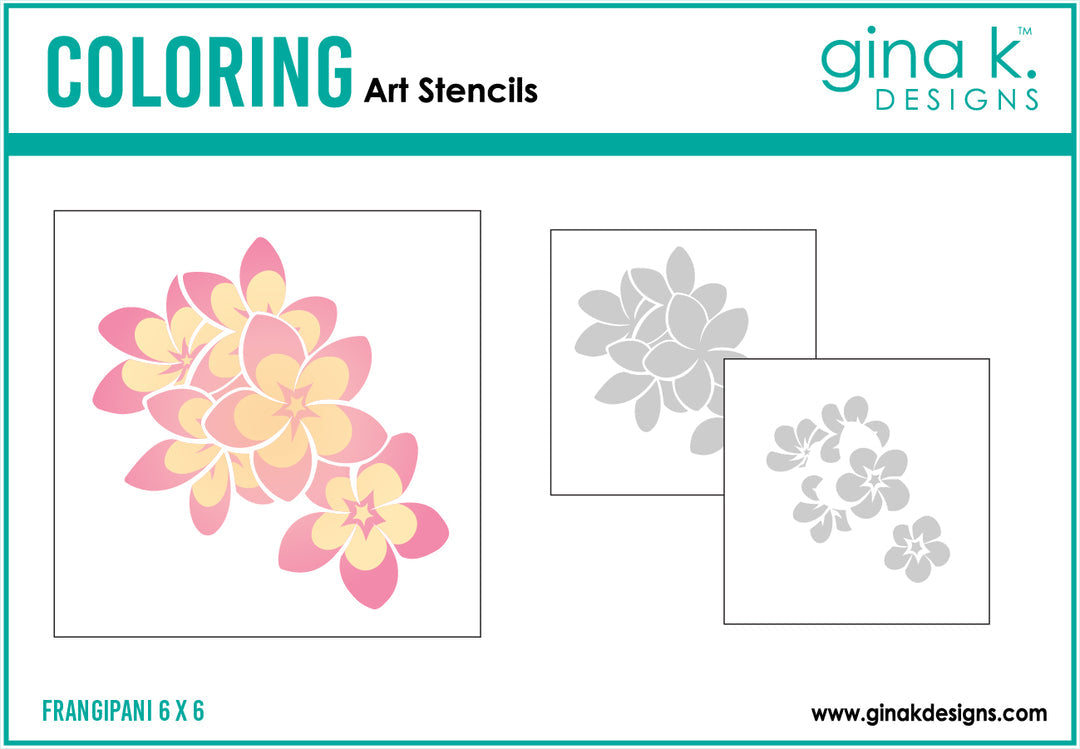 Gina K Designs STENCIL- Frangipani Layering Stencil