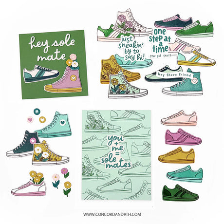 Concord & 9th Fresh Kicks Stamp Set & Die Bundle