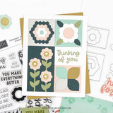 Concord & 9th Friendly Phrases Stamp Set & die (4 x 6)
