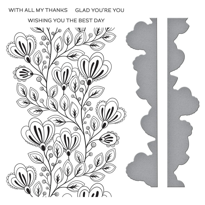 Spellbinders Exclusive Friendship Grows Press Plate & Die Set & Stencil - BetterPress Society November 2025