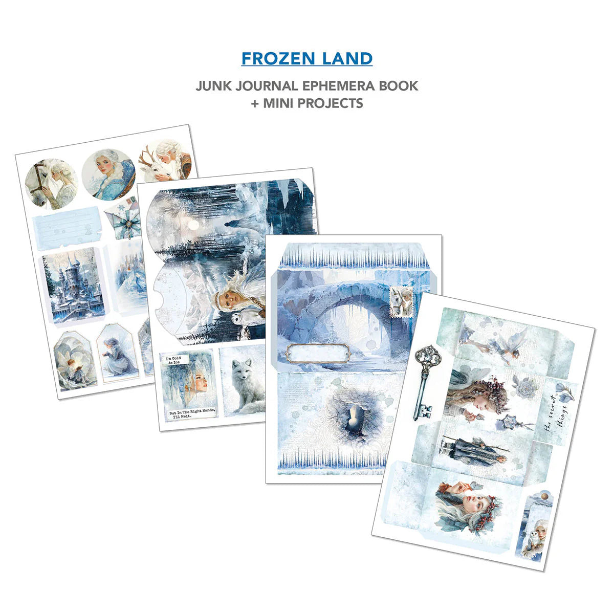 Ciao Bella Frozen Land Junk Journal Ephemera Book A4 32/Pkg