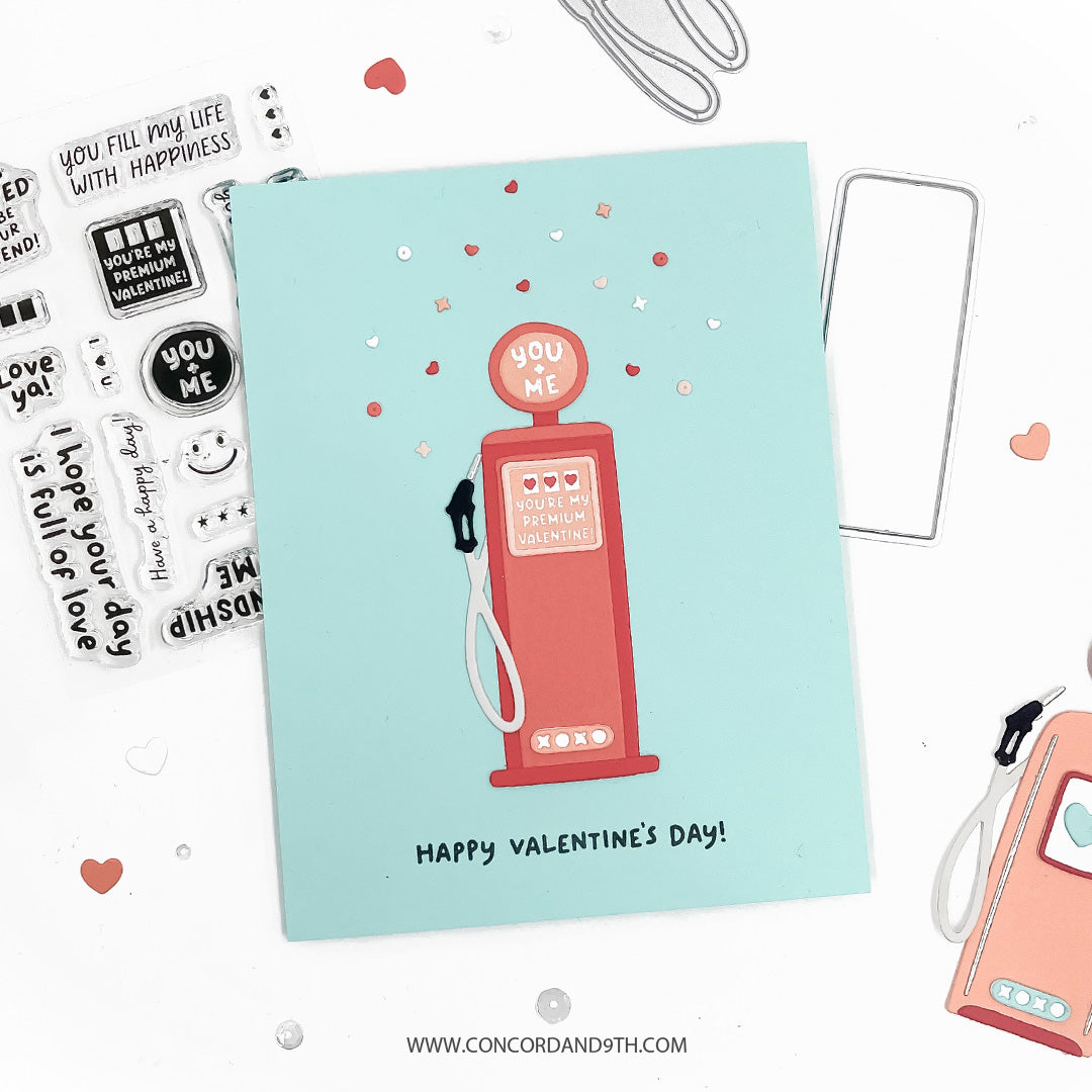 Concord & 9th Fueled with Love Stamp Set (3 x 4) / Die Bundle