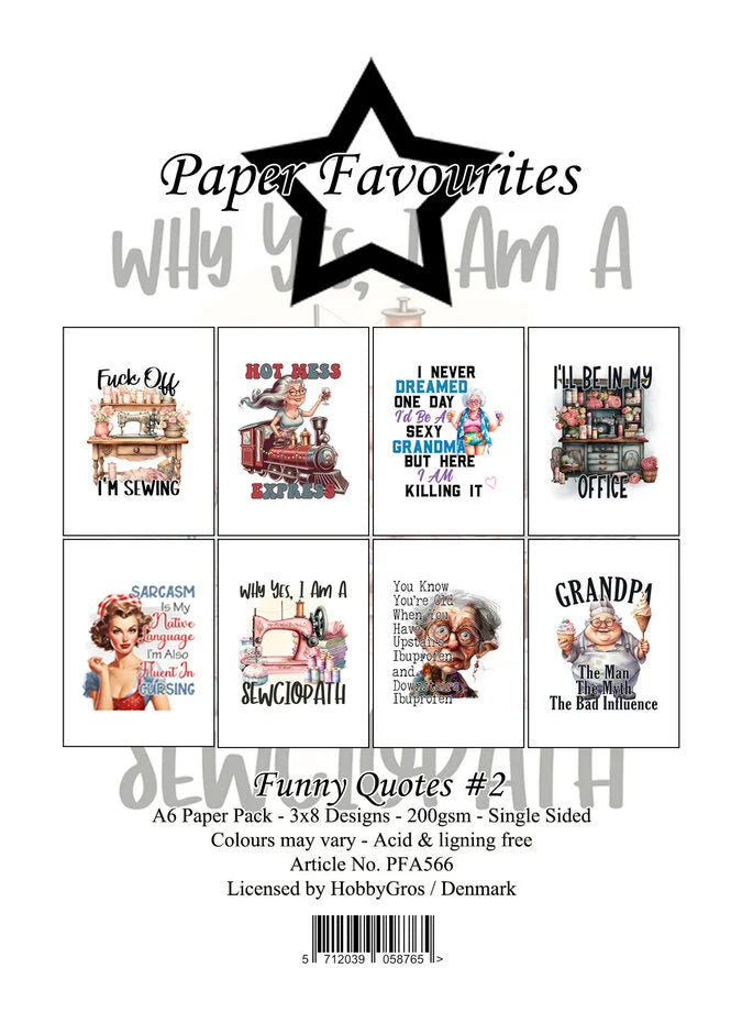 Paper Favourites Funny Quotes No. 2 A6 Paper Pad - PFA566