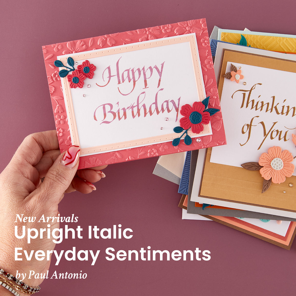 Spellbinders Upright Italic Everyday Sentiments Press + Foil Bundle by Paul Antonio