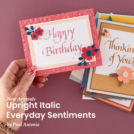 Spellbinders Upright Italic Happy Birthday Press + Foil Plate by Paul Antonio