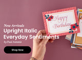 Spellbinders Upright Italic Everyday Sentiments Press + Foil Bundle by Paul Antonio
