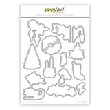 Honey Bee Stamps Gallery Wall: Holiday - 5"x7" Rubber Cling Stamp Set / Die bundle