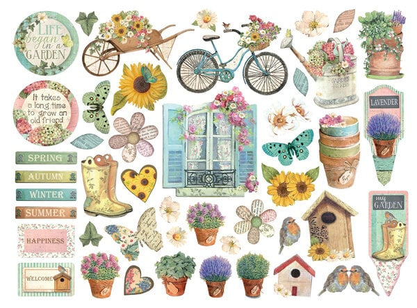 Stamperia Die cuts assorted - Garden