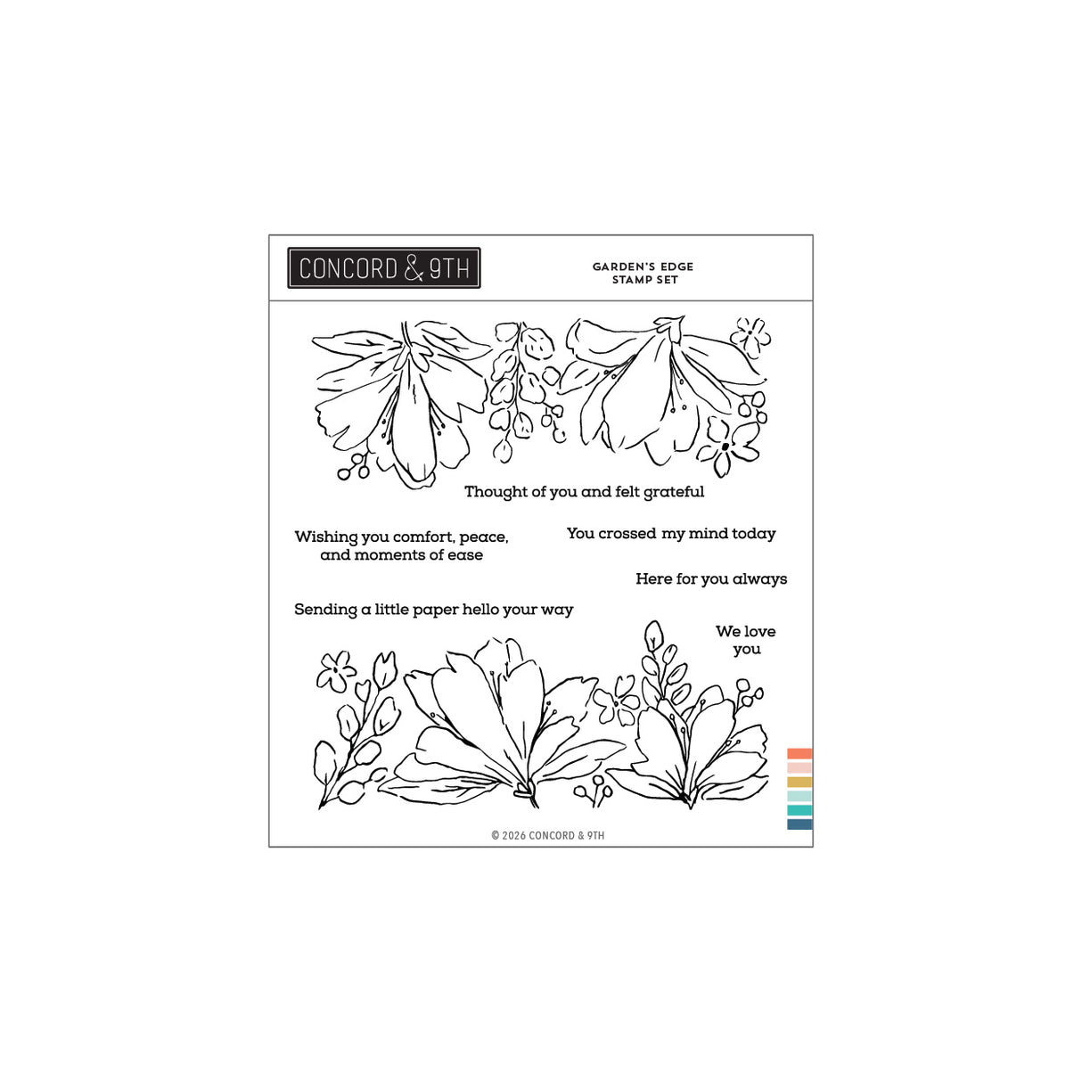 Concord & 9th Garden's Edge Stamp Set (6 x 6) & Die Bundle