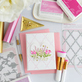 Pinkfresh Studio Petite Florals Stamp, die & stencil Bundle