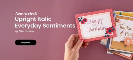 Spellbinders Upright Italic Happy Birthday Press + Foil Plate by Paul Antonio