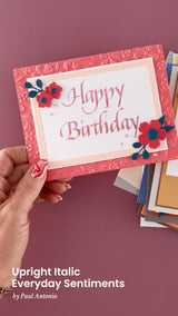 Spellbinders Upright Italic Everyday Sentiments Press + Foil Bundle by Paul Antonio