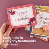 Spellbinders Upright Italic Everyday Sentiments Press + Foil Bundle by Paul Antonio