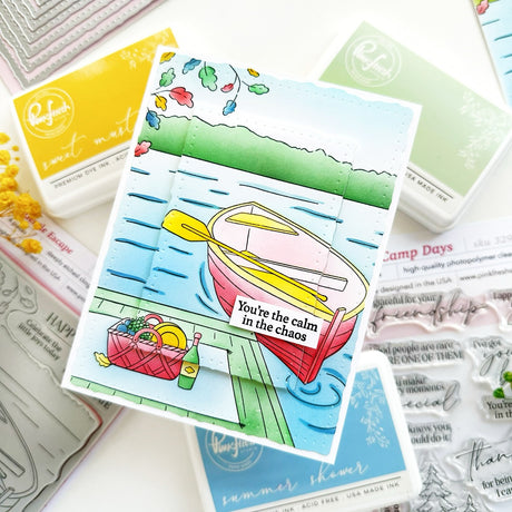 Pinkfresh Studio Gentle Escape Cling Stamp/ Stencil Bundle