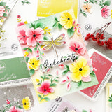 Pinkfresh Studio Gentle Bloomscape die & Stencil Bundle