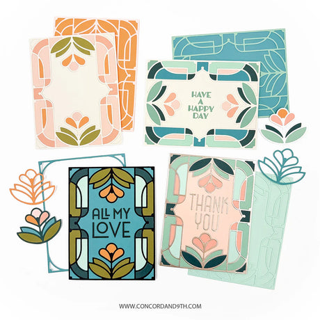 Concord & 9th Gilded Glass Stamp Set & Die Bundle