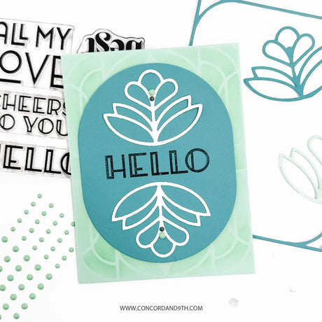 Concord & 9th Gilded Glass Stamp Set & Die Bundle