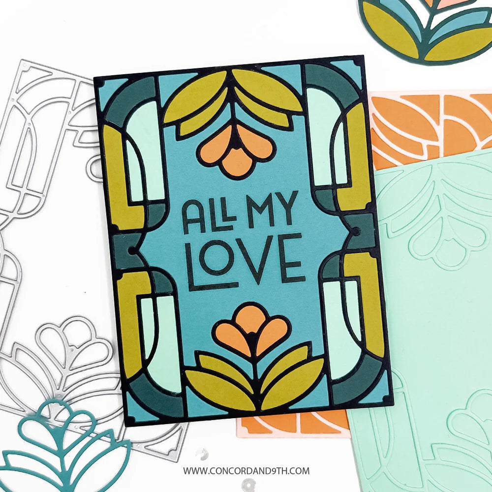 Concord & 9th Gilded Glass Stamp Set & Die Bundle
