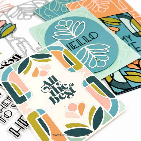 Concord & 9th Gilded Glass Stamp Set & Die Bundle