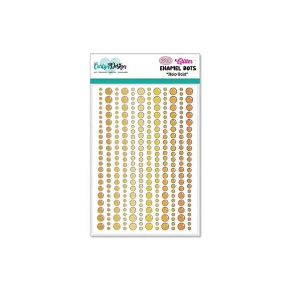CarlijnDesign Glitter Enamel Dots Holo Gold (300pcs) (CDED-0013)