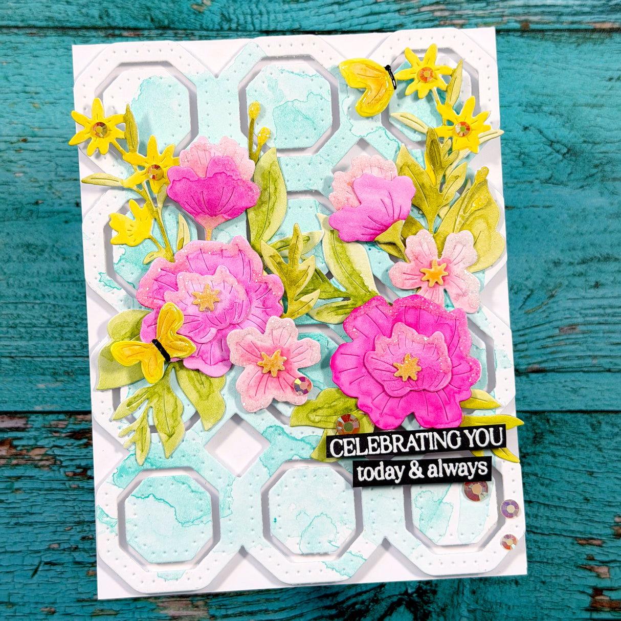 Pinkfresh Studio Golden Poppies die & Stencil Bundle