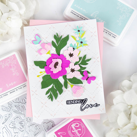 Pinkfresh Studio Golden Poppies die & Stencil Bundle