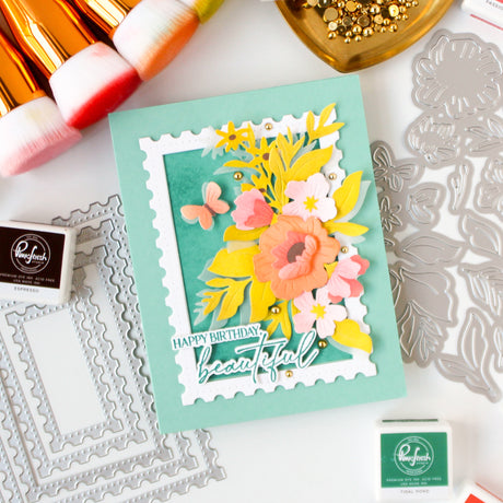 Pinkfresh Studio Golden Poppies die & Stencil Bundle