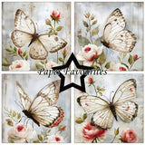 Paper Favourites Grunge Butterflies 6x6 Inch Paper Pad (PF561)
