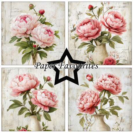 Paper Favourites Grunge Floral 6x6 Inch Paper Pad (PF562)