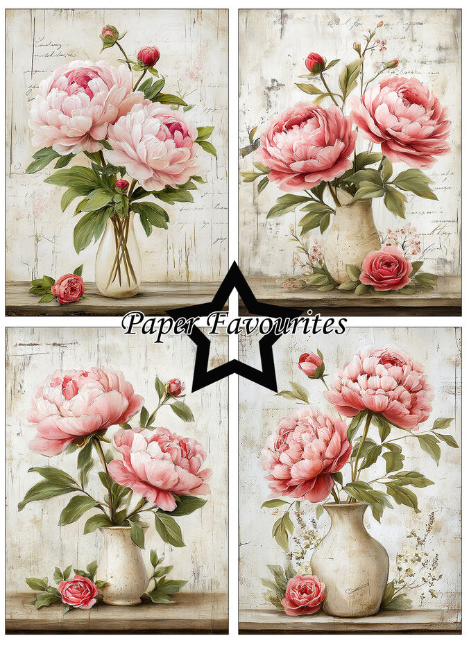 Paper Favourites Grunge Floral A6 Paper Pad (PFA603)