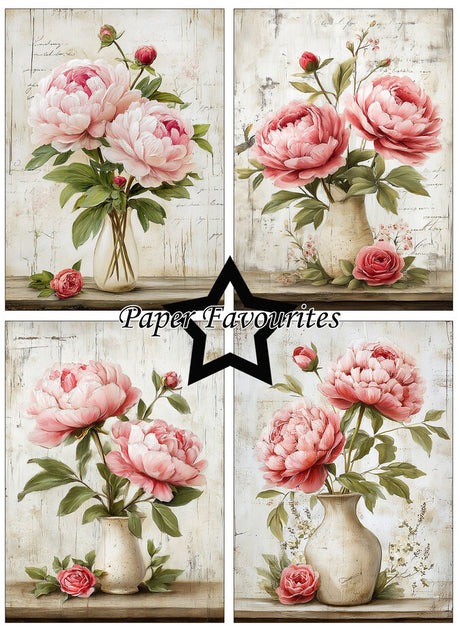 Paper Favourites Grunge Floral A6 Paper Pad (PFA603)