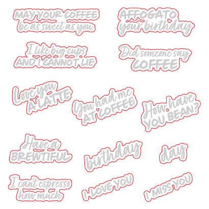 Honey Bee Stamps You Had Me At Coffee - 4x 6 Photopolymer Stamp Set /  Die Bundle