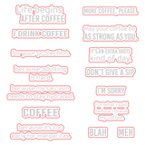 Honey Bee Stamps More Coffee Please - 4x 6 Photopolymer Stamp Set / Die Bundle