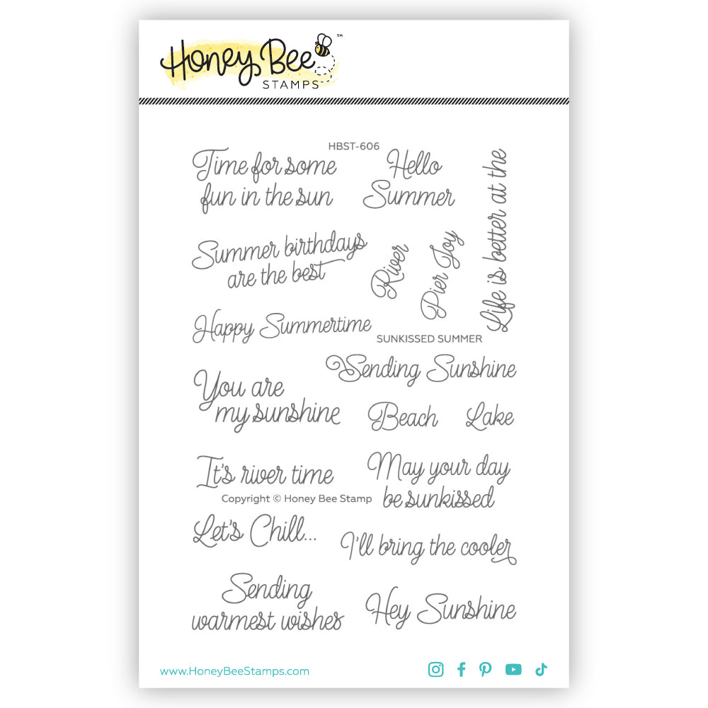 Honey Bee Sunkissed Summer - 4x6 Stamp Set