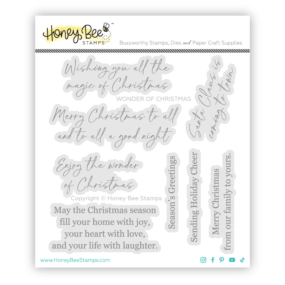 Honey Bee Wonder Of Christmas 4x4 Stamp Set