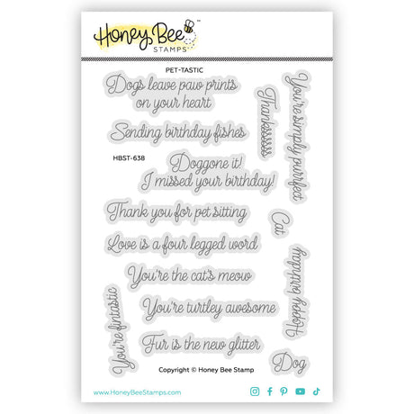 Honey Bee Stamps Pet-tastic - 4"x6" Clear Stamp Set