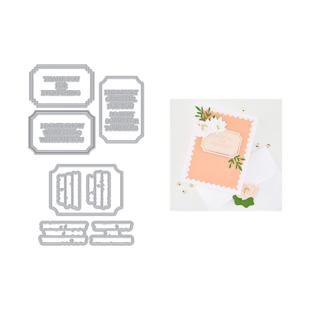 Hero Arts Lovely Labels Letterpress + Foil & Cut