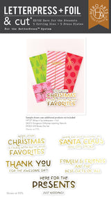Hero Arts Here for the Presents Letterpress + Foil & Cut from the Best Gift Ever Collection