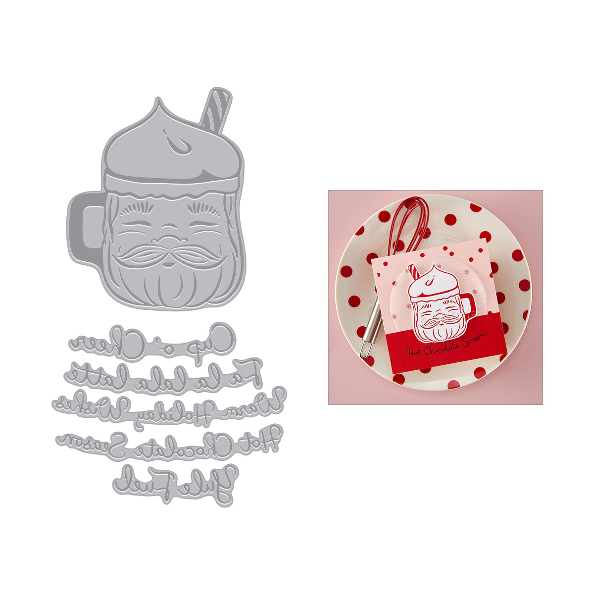 Hero Arts Cup of Cheer BetterPress + Foil Plate from the Yule Fuel Collection