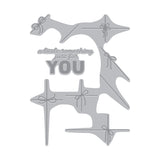 Hero Arts Wrap it Up Letterpress + Foil Plates with Placement Guide from the Best Gift Ever Collection